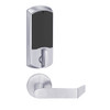 LEBMD-GRW-BD-06-626-00C Schlage Privacy/Apartment Wireless Greenwich Mortise Deadbolt Lock with LED and Rhodes Lever Prepped for SFIC in Satin Chrome
