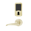 LEMD-GRW-BD-12-606-00B-RH Schlage Privacy/Apartment Wireless Greenwich Mortise Deadbolt Lock with LED and 12 Lever Prepped for SFIC in Satin Brass