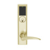 LEMB-ADD-P-12-606-LH Schlage Privacy/Office Wireless Addison Mortise Lock with Push Button, LED and 12 Lever in Satin Brass