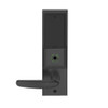 LEMS-ADD-L-07-622 Schlage Less Mortise Cylinder Storeroom Wireless Addison Mortise Lock with LED and Athens Lever in Matte Black