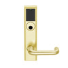 LEMS-ADD-L-03-605 Schlage Less Mortise Cylinder Storeroom Wireless Addison Mortise Lock with LED and Tubular Lever in Bright Brass