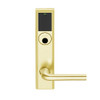 LEMS-ADD-L-02-605 Schlage Less Mortise Cylinder Storeroom Wireless Addison Mortise Lock with LED and 02 Lever in Bright Brass