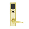 LEMS-ADD-L-12-605-RH Schlage Less Mortise Cylinder Storeroom Wireless Addison Mortise Lock with LED and 12 Lever in Bright Brass