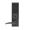LEMS-ADD-L-12-622-RH Schlage Less Mortise Cylinder Storeroom Wireless Addison Mortise Lock with LED and 12 Lever in Matte Black