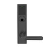 LEMS-ADD-L-18-622 Schlage Less Mortise Cylinder Storeroom Wireless Addison Mortise Lock with LED and 18 Lever in Matte Black