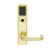 LEMB-ADD-L-03-605 Schlage Less Mortise Cylinder Privacy/Office Wireless Addison Mortise Lock with Push Button, LED and Tubular Lever in Bright Brass