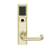 LEMB-ADD-L-03-606 Schlage Less Mortise Cylinder Privacy/Office Wireless Addison Mortise Lock with Push Button, LED and Tubular Lever in Satin Brass