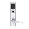 LEMB-ADD-L-12-625-LH Schlage Less Mortise Cylinder Privacy/Office Wireless Addison Mortise Lock with Push Button, LED and 12 Lever in Bright Chrome