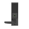 LEMS-ADD-J-07-622 Schlage Storeroom Wireless Addison Mortise Lock with LED and Athens Lever Prepped for FSIC in Matte Black