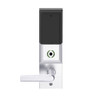 LEMB-ADD-J-01-625 Schlage Privacy/Office Wireless Addison Mortise Lock with Push Button, LED and 01 Lever Prepped for FSIC in Bright Chrome