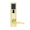 LEMS-ADD-BD-12-605-LH Schlage Storeroom Wireless Addison Mortise Lock with LED and 12 Lever Prepped for SFIC in Bright Brass