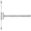 2601-630-36 PHI 2600 Series Non Fire Rated Concealed Vertical Rod Exit Device Prepped for Cover Plate in Satin Stainless Steel Finish