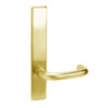 L810-605-LHR Corbin ED4000 Series Exit Device Trim with Passage Lustra Lever in Bright Brass Finish