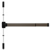 5208LBR-695-36 PHI 5000 Series Non Fire Rated Reliant Surface Vertical Rod Device Prepped for Key Controls Lever in Dark Bronze Powder Coat Finish