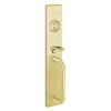 M1705C-605 PHI Key Controls Thumb Piece Trim with C Design Pull for Apex and Olympian Series Exit Device in Bright Brass Finish