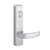 2908D-625-RHR PHI Key Controls Lever Trim with D Lever Design for Apex Series Narrow Stile Door Exit Device in Bright Chrome Finish