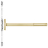 DE2602-606-36 PHI 2600 Series Concealed Vertical Rod Exit Device with Delayed Egress Prepped for Dummy Trim in Satin Brass Finish