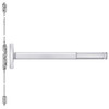 DE2603LBR-625-36 PHI 2600 Series Concealed Vertical Rod Exit Device with Delayed Egress Prepped for Key Retracts Latchbolt in Bright Chrome Finish