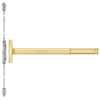TSFL2603LBR-605-48 PHI 2600 Series Fire Rated Concealed Vertical Rod Exit Device with Touchbar Monitoring Switch Prepped for Key Retracts Latchbolt in Bright Brass Finish