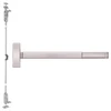 DEFL2715-628-36 PHI 2700 Series Fire Rated Wood Door Concealed Vertical Exit Device with Delayed Egress Prepped for Thumbpiece Always Active in Satin Aluminum Finish