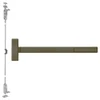 TSFL2701LBR-613-48 PHI 2700 Series Wood Door Concealed Vertical Exit Device with Touchbar Monitoring Switch Prepped for Cover Plate in Oil Rubbed Bronze Finish