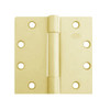 3PB1-3-5x3-5-633 IVES 3 Knuckle Plain Bearing Full Mortise Hinge in Satin Brass Plated