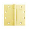 3PB1-4-5x4-632 IVES 3 Knuckle Plain Bearing Full Mortise Hinge in Bright Brass Plated