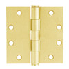 5PB1-4x4-632 IVES 5 Knuckle Plain Bearing Full Mortise Hinge in Bright Brass Plated