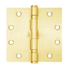 5BB1-4x4-632 IVES 5 Knuckle Ball Bearing Full Mortise Hinge in Bright Brass Plated