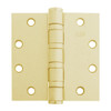 5BB1HW-4-5x4-5-606 IVES 5 Knuckle Ball Bearing Full Mortise Hinge in Satin Brass