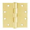 5PB1-4-5x4-5-605-NRP IVES 5 Knuckle Plain Bearing Full Mortise Hinge in Bright Brass