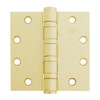 5BB1HW-4-5x4-606-TW8 IVES 5 Knuckle Ball Bearing Full Mortise Hinge with Electric Thru-Wire in Satin Brass