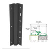 157XY-315AN-83 IVES Adjustable Full Surface Continuous Geared Hinges in Anodized Black