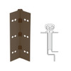112XY-313AN-85-HT IVES Full Mortise Continuous Geared Hinges with Hospital Tip in Dark Bronze Anodized