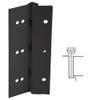 224XY-315AN-119-HT IVES Adjustable Full Surface Continuous Geared Hinges with Hospital Tip in Anodized Black