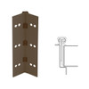 026XY-313AN-120-EPT IVES Full Mortise Continuous Geared Hinges with Electrical Power Transfer Prep in Dark Bronze Anodized