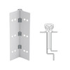112XY-US28-95-EPT IVES Full Mortise Continuous Geared Hinges with Electrical Power Transfer Prep in Satin Aluminum