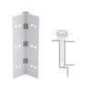114XY-US28-85-EPT IVES Full Mortise Continuous Geared Hinges with Electrical Power Transfer Prep in Satin Aluminum