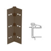 053XY-313AN-95-SECHM IVES Adjustable Half Surface Continuous Geared Hinges with Security Screws - Hex Pin Drive in Dark Bronze Anodized