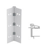 054XY-US28-83-SECHM IVES Adjustable Half Surface Continuous Geared Hinges with Security Screws - Hex Pin Drive in Satin Aluminum