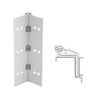 041XY-US28-95-SECWDHM IVES Full Mortise Continuous Geared Hinges with Security Screws - Hex Pin Drive in Satin Aluminum
