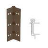 027XY-313AN-83-WD IVES Full Mortise Continuous Geared Hinges with Wood Screws in Dark Bronze Anodized