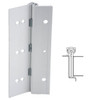 224XY-US28-85-WD IVES Adjustable Full Surface Continuous Geared Hinges with Wood Screws in Satin Aluminum