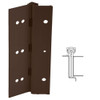 224XY-313AN-95-WD IVES Adjustable Full Surface Continuous Geared Hinges with Wood Screws in Dark Bronze Anodized