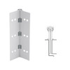 040XY-US28-95-WD IVES Full Mortise Continuous Geared Hinges with Wood Screws in Satin Aluminum