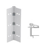 054XY-US28-83-WD IVES Adjustable Half Surface Continuous Geared Hinges with Wood Screws in Satin Aluminum