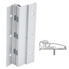 210XY-US28-83-WD IVES Adjustable Full Surface Continuous Geared Hinges with Wood Screws in Satin Aluminum