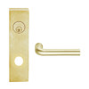 L9050L-02N-606 Schlage L Series Less Cylinder Entrance Commercial Mortise Lock with 02 Cast Lever Design in Satin Brass