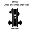 L9050L-01L-612 Schlage L Series Less Cylinder Entrance Commercial Mortise Lock with 01 Cast Lever Design in Satin Bronze
