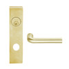 L9070L-02L-606 Schlage L Series Less Cylinder Classroom Commercial Mortise Lock with 02 Cast Lever Design in Satin Brass